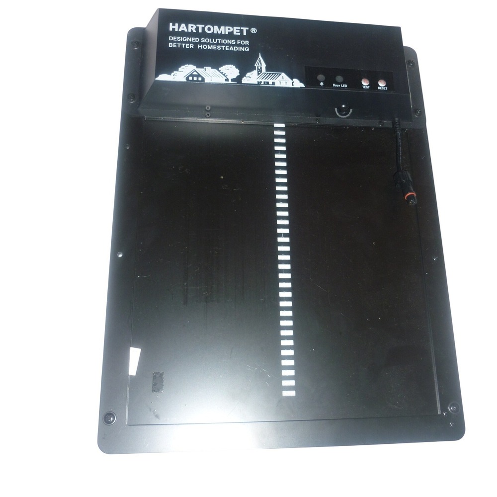 Hartompet Automatic Chicken Coop‎ Door Black Metal Bluetooth Control